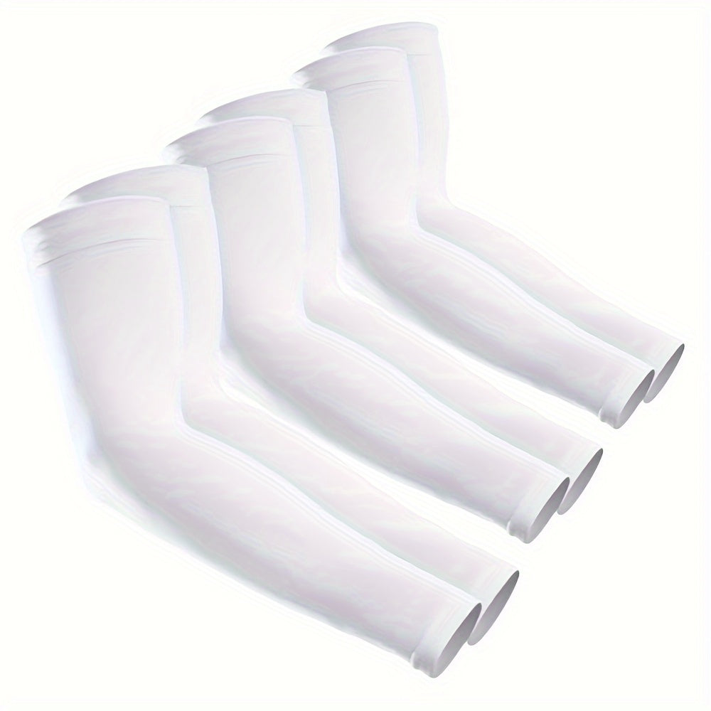 3 Pairs Unisex Sun Protection Arm Sleeves Breathable Cooling Arm Covers