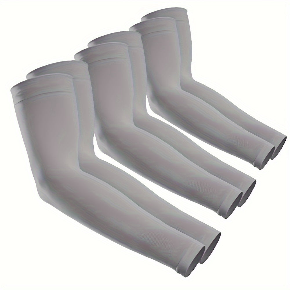 3 Pairs Unisex Sun Protection Arm Sleeves Breathable Cooling Arm Covers